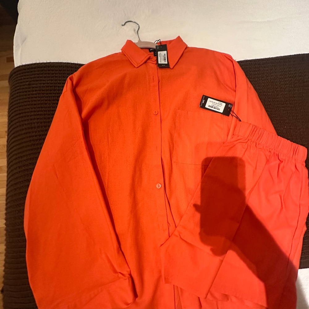 PrettyLittleThing Vibrant Orange Cargo Jacket
